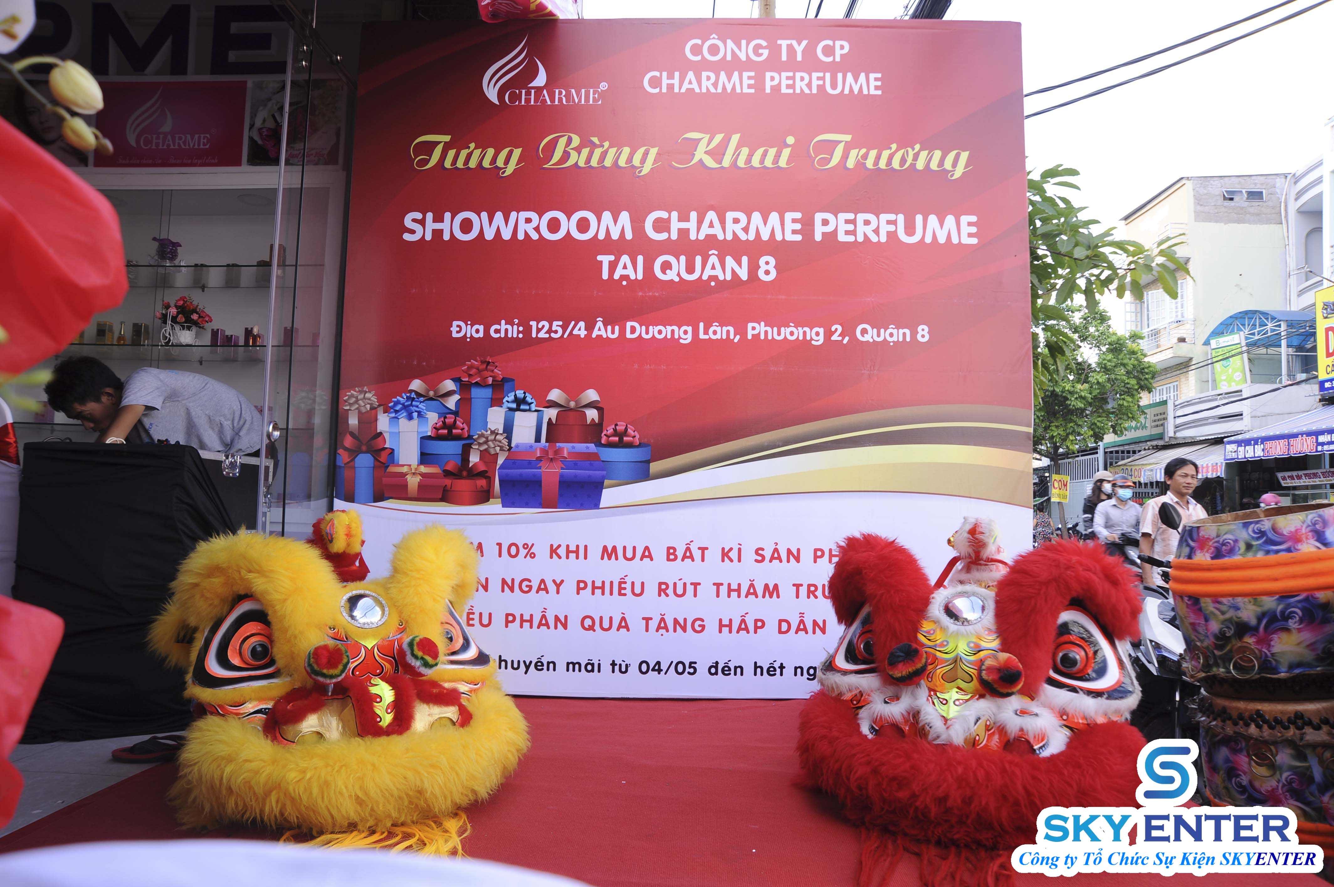tổ chức sự kiện khai trương nước hoa charme